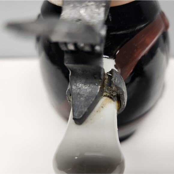 M.S.R. Imports Policeman Mug, Ceramic, Pewter Lid, Hand Painted, 8.25" Vintage - Picture 8 of 16